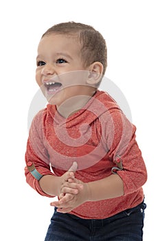 Happy Beautiful Young Child Laughing Hysterically