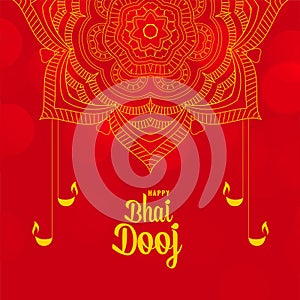 Happy bhai dooj festival ceremony decorative background photo