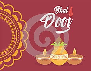 Happy bhai dooj, indian family celebration festival culture