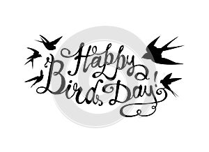 Happy Bird day! Vector card.