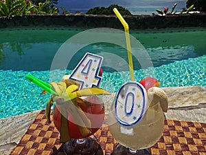 Happy Birthday 40th Ideas Tropical Cocktail