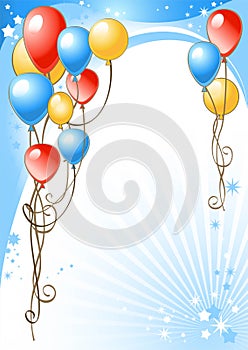 Happy birthday background with balloons