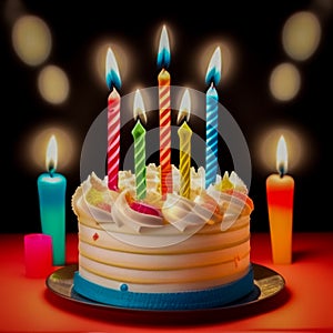 Happy birthday background HD background AI