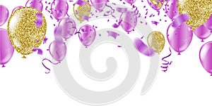 Happy Birthday balloons Colorful celebration background eps