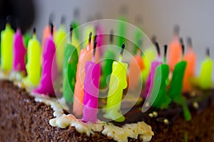 Happy Birthday! Cake with candles.