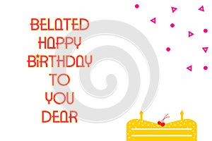 Happy birthday cake with candles, greeting card, abstract background, graphic design illustration wallpaper