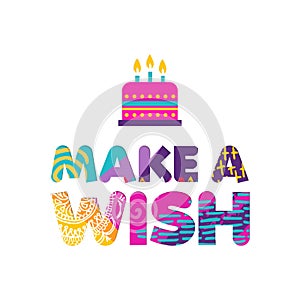 Happy birthday cake wish paper cut greeting card