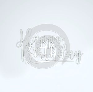 Happy birthday calligraphy script message