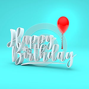 Happy birthday calligraphy script message