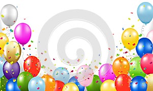 Happy Birthday Card With Balloons Transparent Background