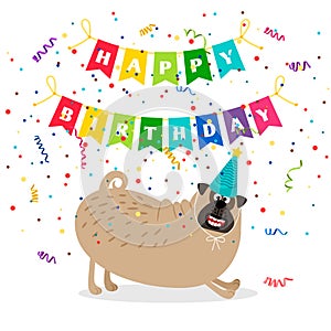 Happy Birthday card with dog