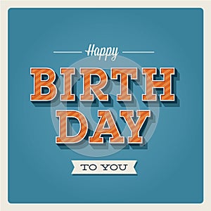 Happy birthday card, font type