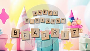 Happy Birthday card for a girl named Beatriz photo