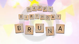 Happy Birthday card for a girl named Bruna