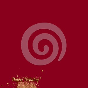 Happy birthday card red background decoration border celebration holiday frame