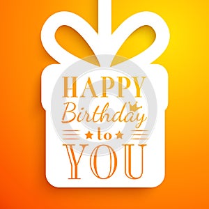 Happy birthday card. Typography letters font type