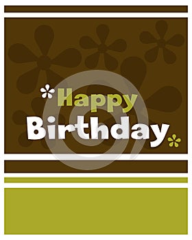 Happy birthday card - vector