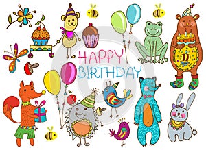 Happy birthday cartoon card