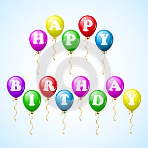 Happy birthday celebration balloons