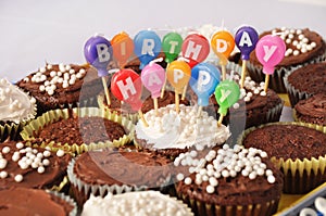 Happy Birthday Chocolate cupcakes