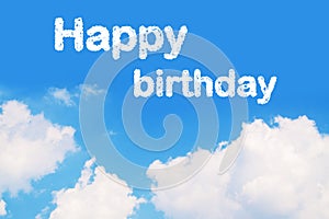 Happy birthday cloud word