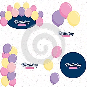 Happy Birthday design with a vintage. typewriter font and a paper texture background