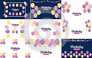 Happy Birthday design with a vintage. typewriter font and a paper texture background