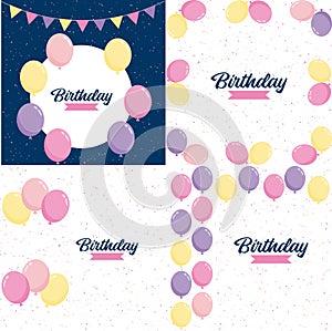 Happy Birthday design with a vintage. typewriter font and a paper texture background