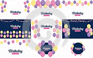 Happy Birthday design with a vintage. typewriter font and a paper texture background