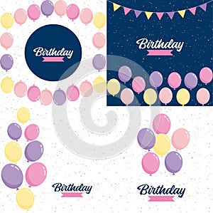 Happy Birthday design with a vintage. typewriter font and a paper texture background