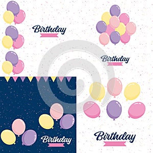 Happy Birthday design with a vintage. typewriter font and a paper texture background