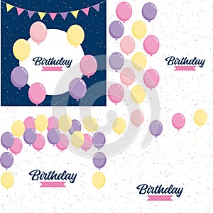 Happy Birthday design with a vintage. typewriter font and a paper texture background