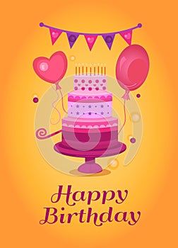 Happy Birthday greeting card.