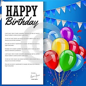 Happy Birthday greeting card concept