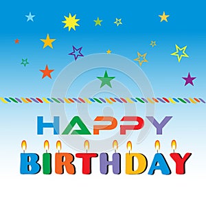 Happy Birthday Greeting Card Vector