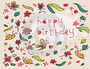 Happy birthday greetings card