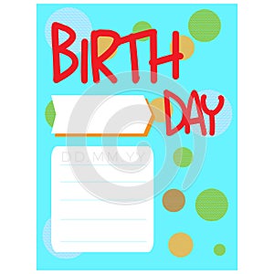 Happy birthday invitational card