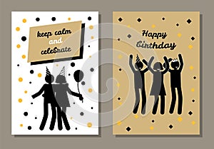 Happy Birthday, Keep Calm and Celebrate Postcard