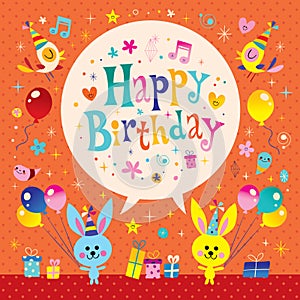 Happy Birthday kids greeting card