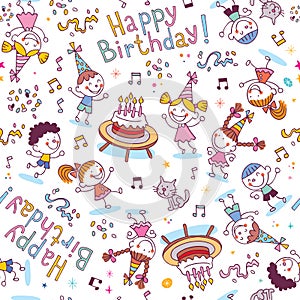 Happy Birthday kids party pattern