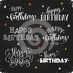 Happy birthday lettering