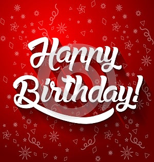 Happy birthday lettering text vector illustration