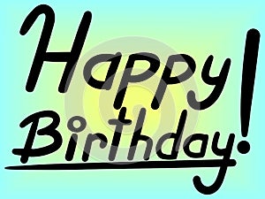 Happy Birthday lettering vector