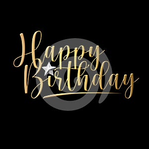 Happy birthday luxury calligraphy