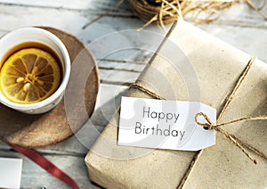 Happy Birthday Message Sign Concept