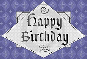 Happy Birthday - middle age design