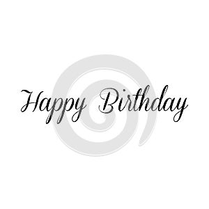 Happy Birthday.Modern brush Hand drawn vintage Vector text Thank you on white background. Calligraphy lettering illustration