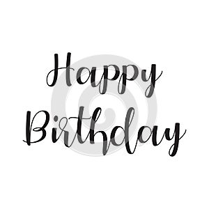 Happy birthday modern inscription vector image. Happy Birthday typography text vector design for greeting cards and poster.