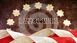 Happy Birthday National Guard. Stars