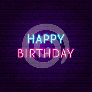 Happy Birthday Neon Sign